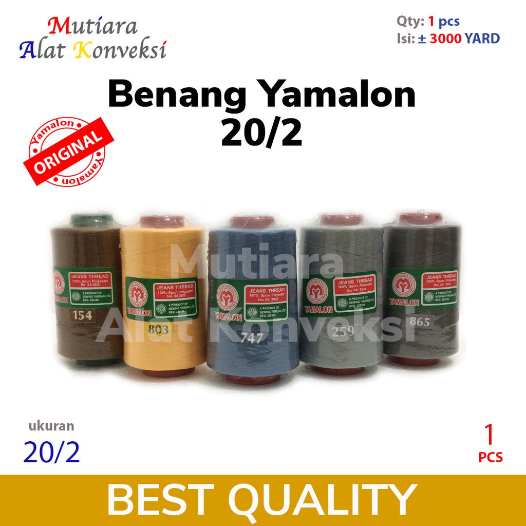 Benang Jahit Jeans Yamalon 20/2 per pcs