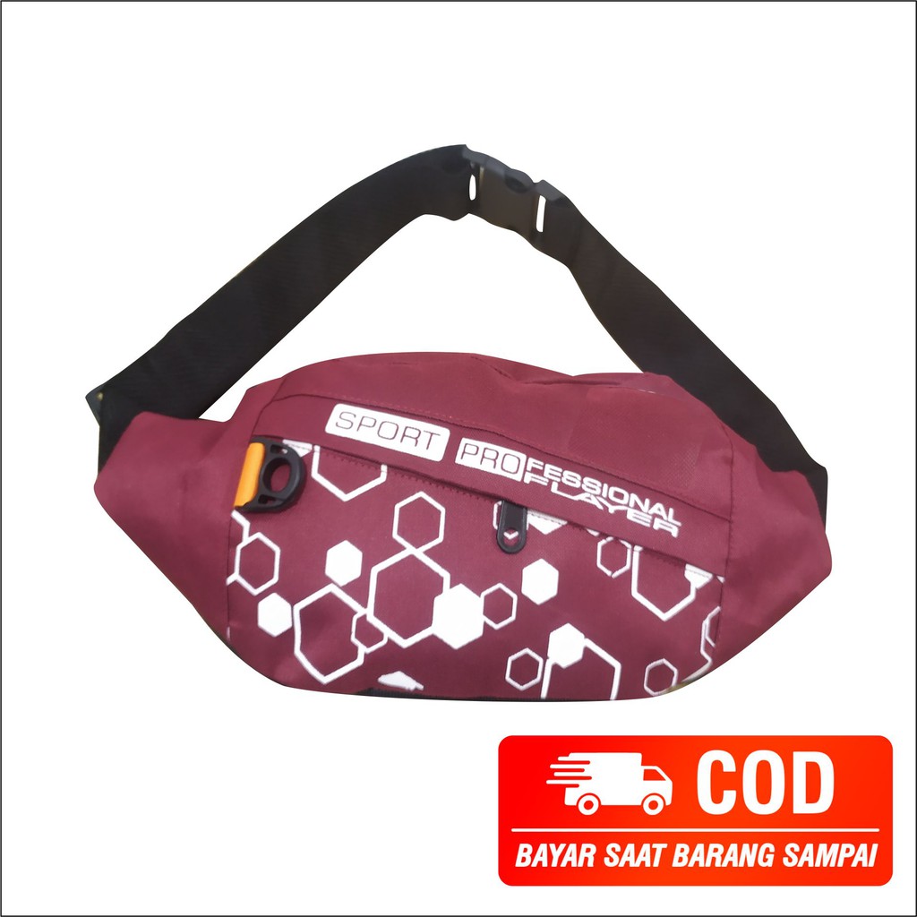 Tas Pinggang Waistbag Selempang Distro Sablon Slingbag Bahu Pria - PG - 8830