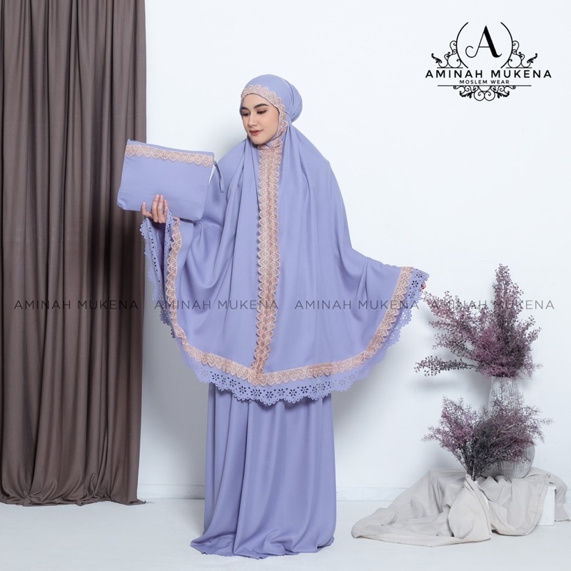 Mukena Dewasa Premium Shakilla Renda Mewah Laser Cut