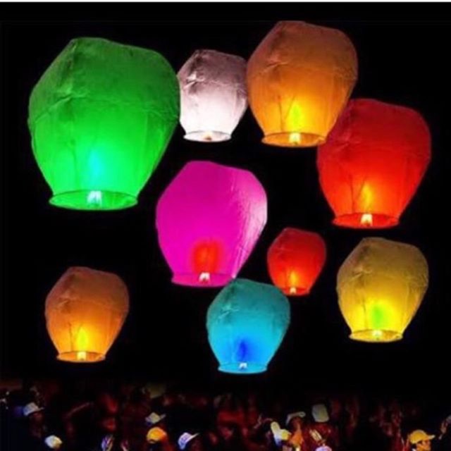 Lampion terbang / lampion udara / lampion / lampion warna