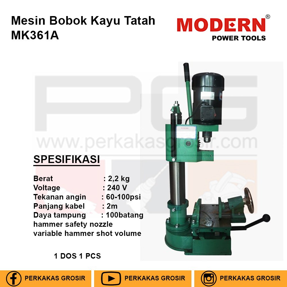 Mesin bor bobok kayu Modern Mesin mortiser mk-361 A