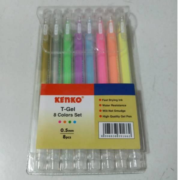 

Keluaran Terbaru.. Pulpen Gel Kenko T-Gel 8 Warna Set