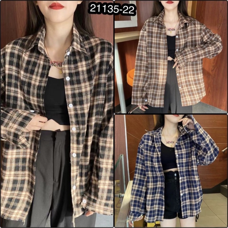 RIFANY FLANEL SHIRT (TIDAK BERKANTONG)