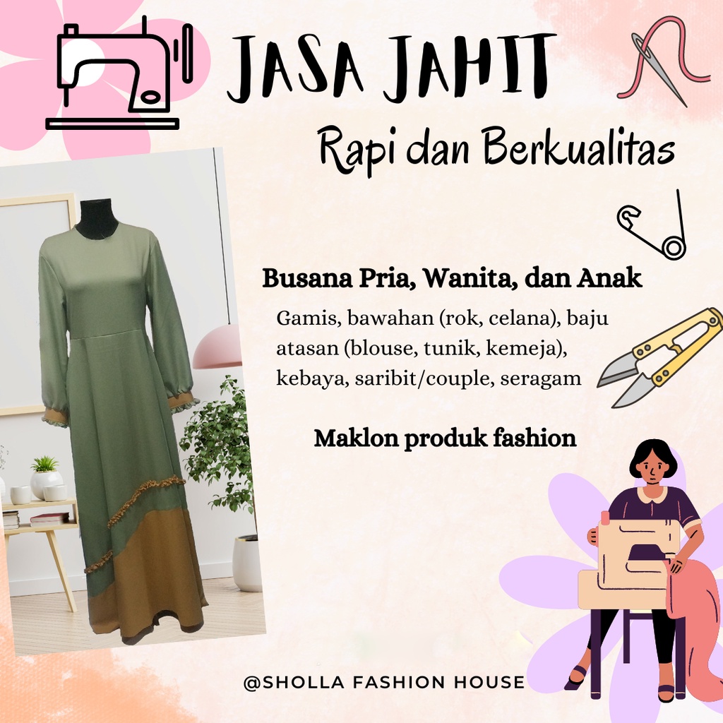 Jasa jahit baju/ jasa jahit baju murah/ jasa jahit baju custom/ jahit online/ penjahit online