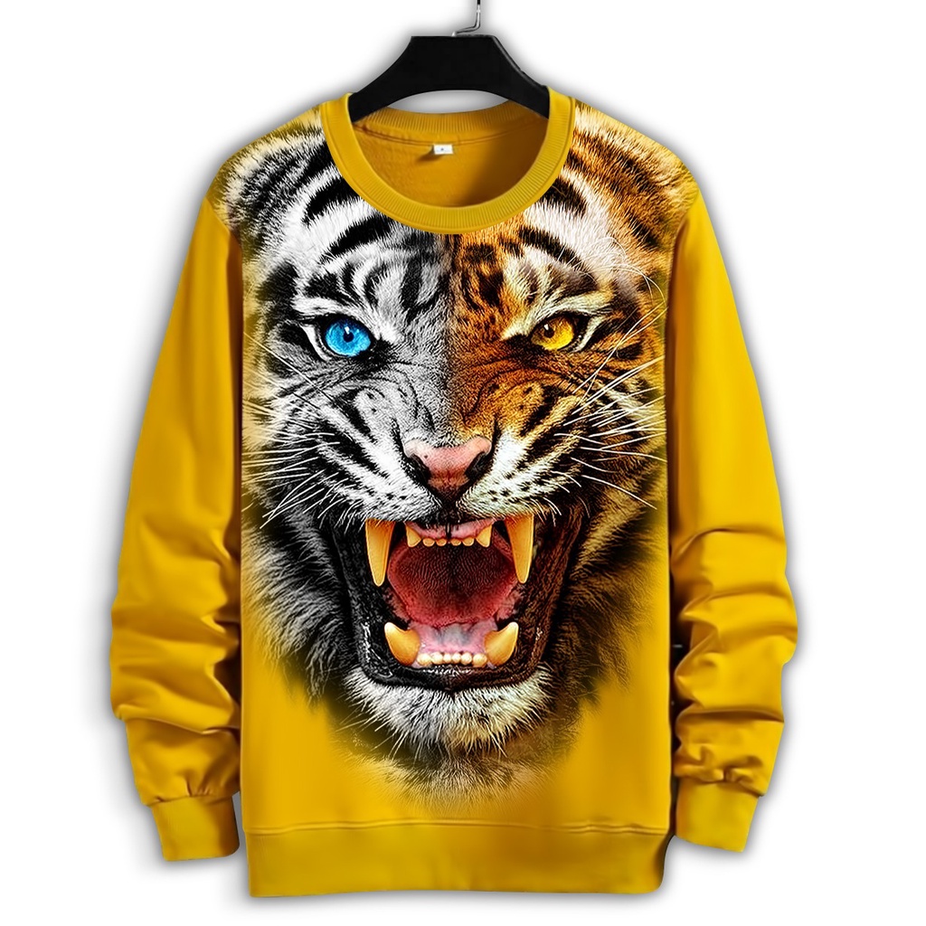 SWEATER PRIA / SWEATER JUMBO PRIA, MACAN PUTIH