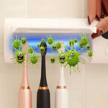 ISHOWTIENDA Rak Sikat Gigi UV Toothbrush Holder Sterilizer - EC138