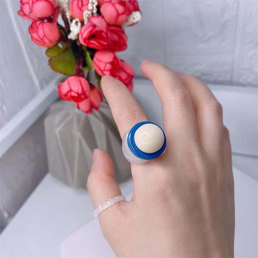 Mxbeauty Cincin Akrilik Lucu Goth Wanita Lucu Warna-Warni Perhiasan Fashion Korea