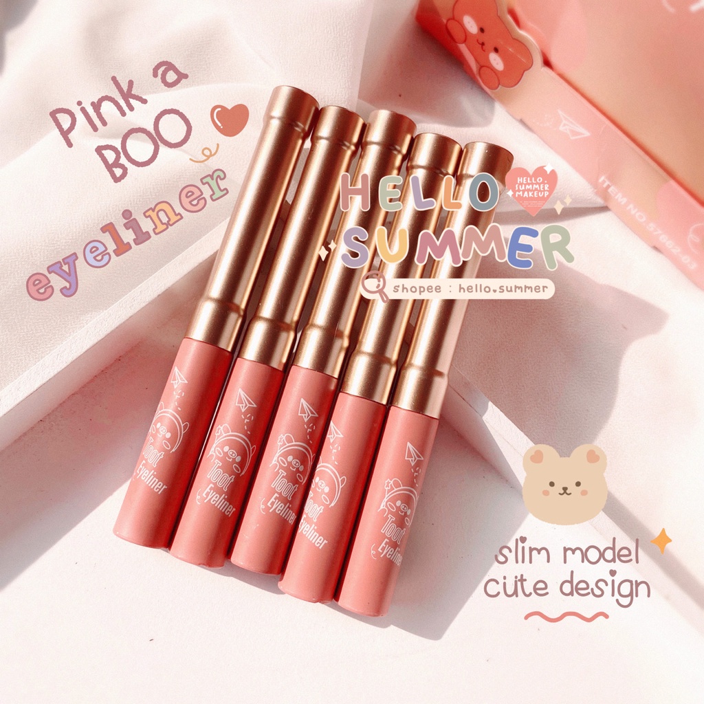 𝐄𝐘𝐄𝐋𝐈𝐍𝐄𝐑 - Pink a Boo Slim Eyeliner Hitam Waterproof 4ml