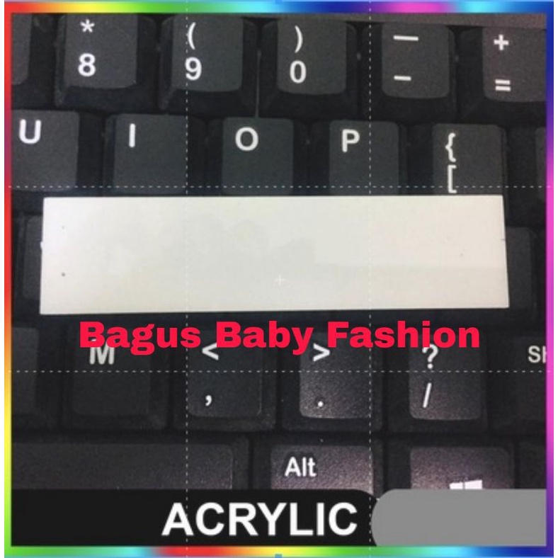 

Acrylic Stay Akrilik Bahan Name Tag Nama Dada Warna Putih Size 2x8 Cm Tebal 2 mm