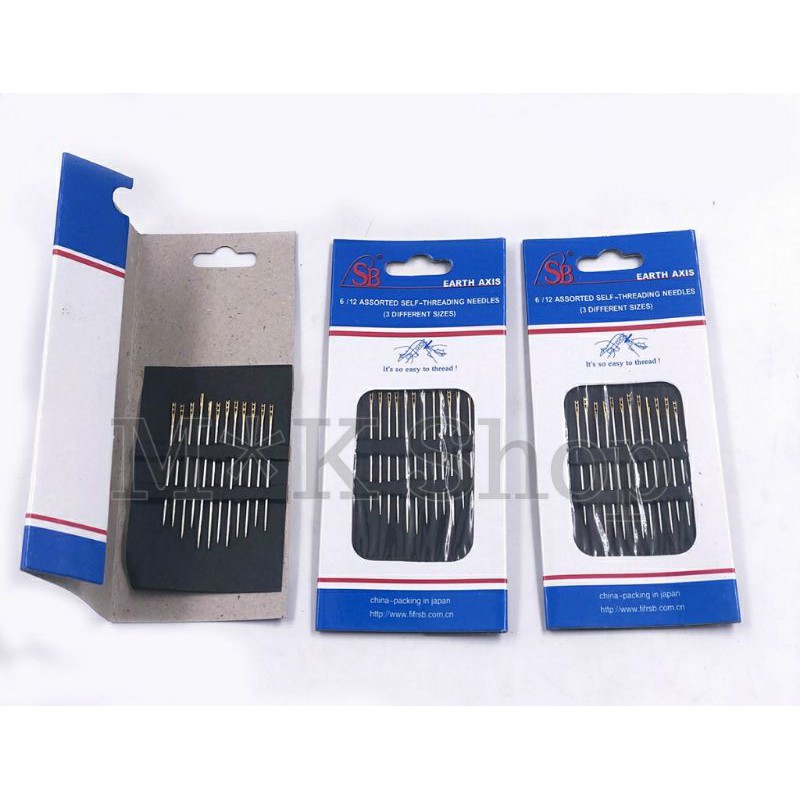 Jarum Jahit Tangan set (Set Self -Threading Needles