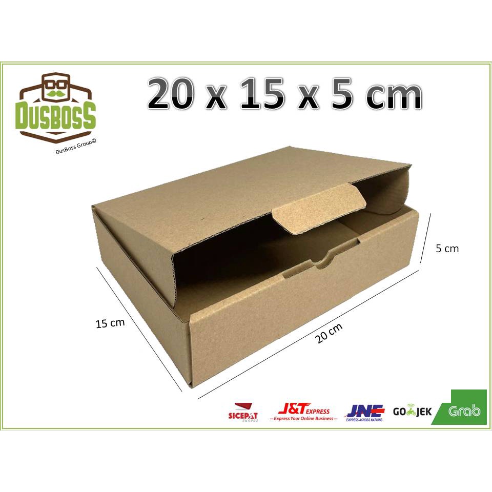 Kardus karton uk. 20 x 15 x 5 cm --Die Cut dan easy usage- multifungsi / aksesories/ dll-4
