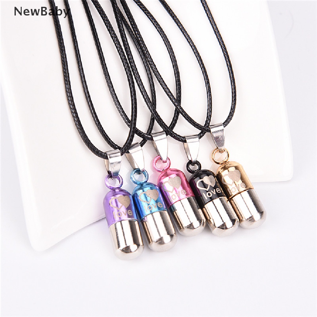 Kalung Liontin Holder Abu Kremasi Bahan Metal Ukuran Mini Untuk Kenangan Bayi