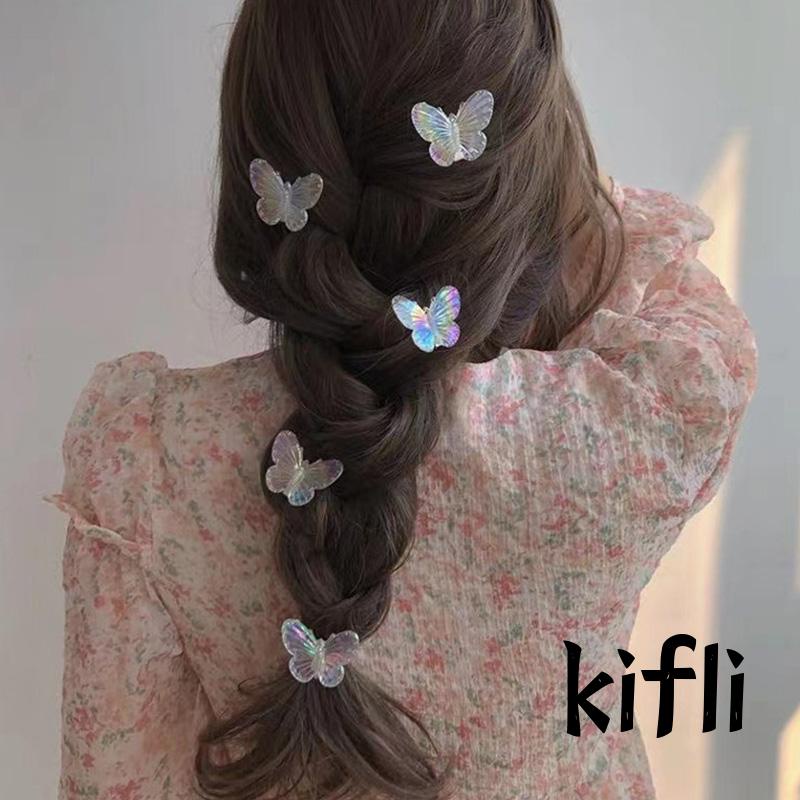 Butterfly Jepit Rambut Bentuk,Kupu-Kupu Warna-Warni, Bahan Metal,Untuk Anak Perempuan