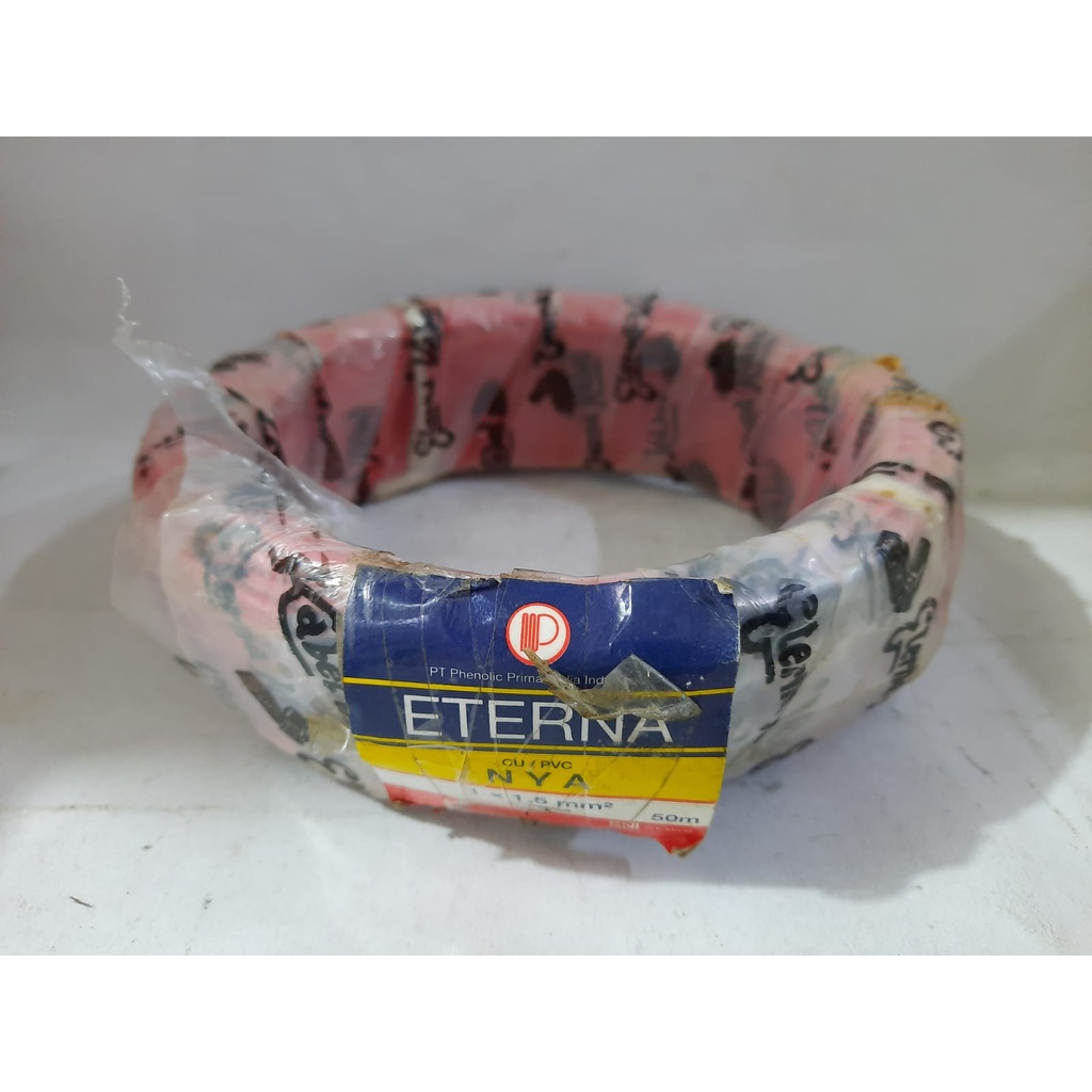 KABEL ETERNA NYA 1 X 1.5 MM 1 ROLL (50 METER) KAWAT TEMBAGA ISI 1