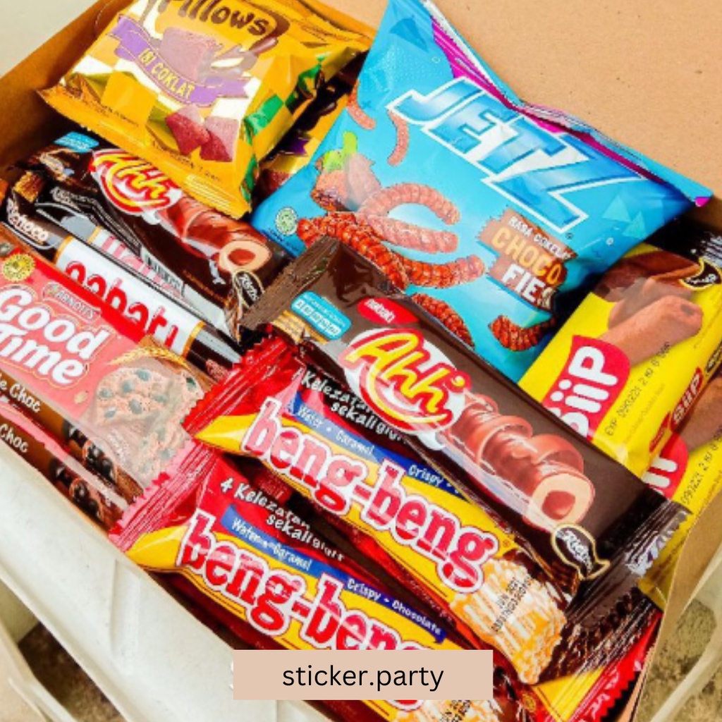 

PAKET SNACK HAMPERS ULTAH BIRTHDAY CEMILAN MURAH MERIAH MAKANAN WAFER CHIKI COKLAT SNACK BOX HAMPERS KADO