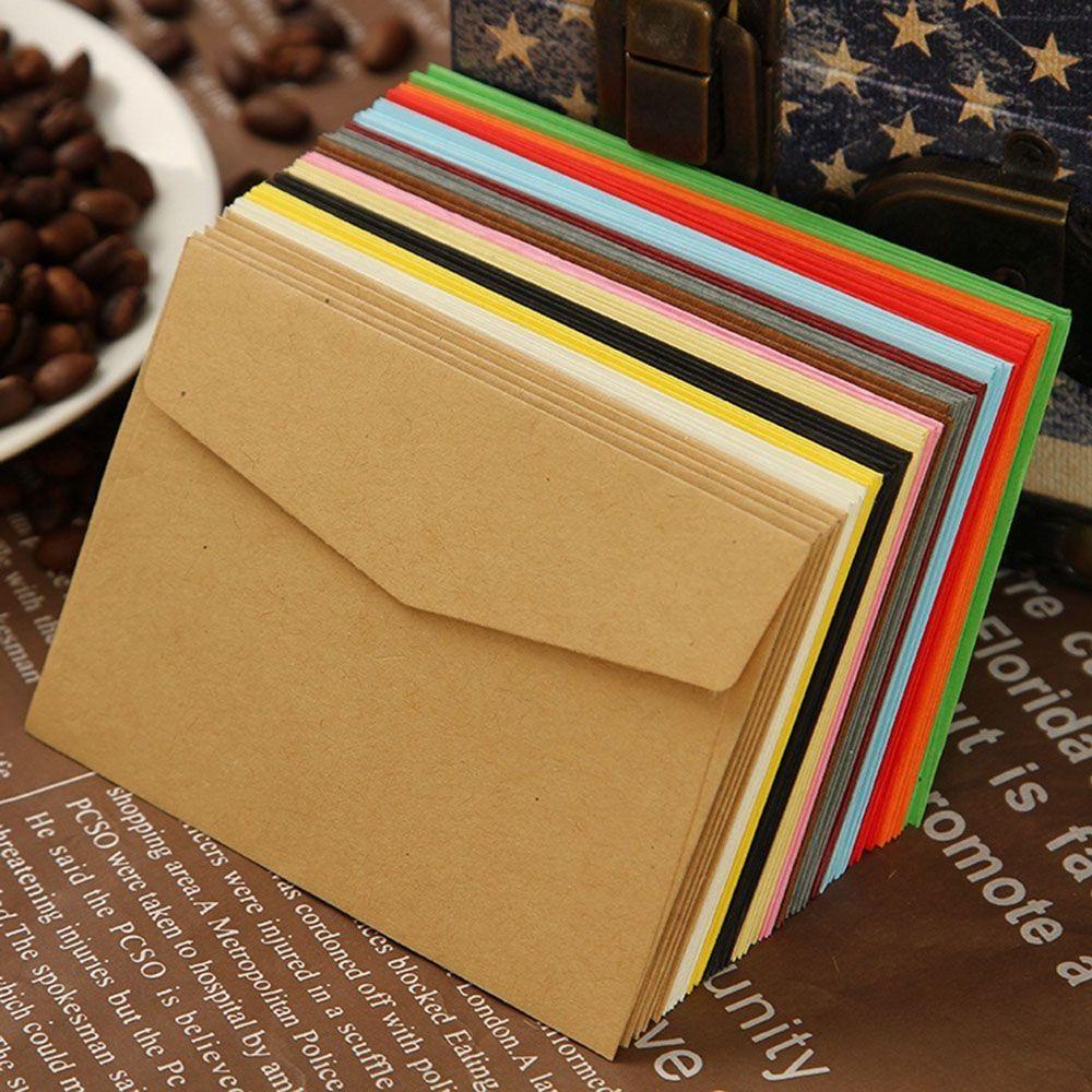 NICKOLAS1 20pcs 220X110mm Amplop Multifungsi Pratice Paper Gift Colorful Stationery Surat Kertas Tulisan