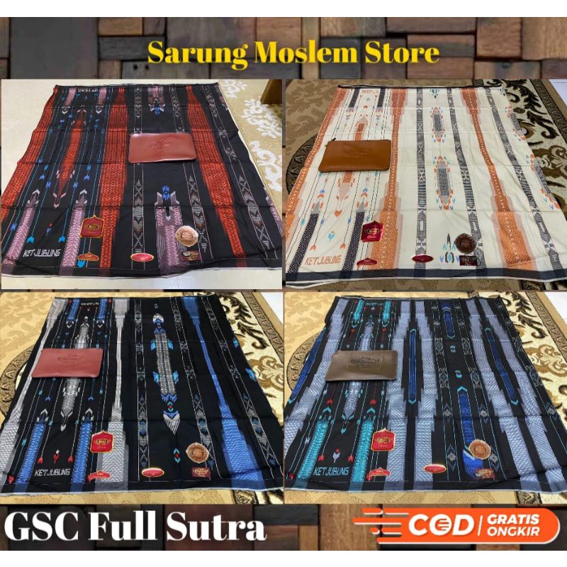 Sarung Ketjubung Full Sutra GSC RED GOLD Original Qualty