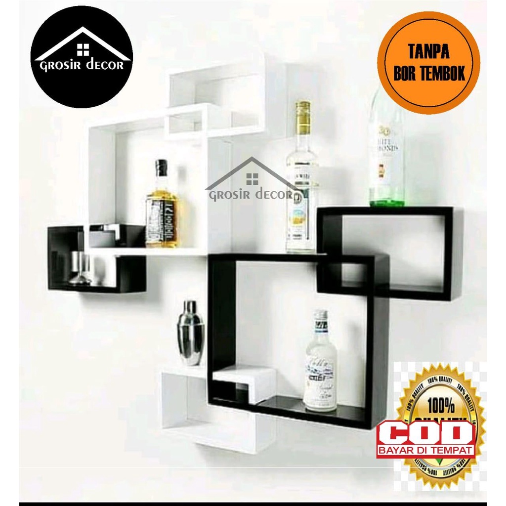 RAK DINDING KOTAK MINIMALIS/ RAK DINDING KEKINIAN