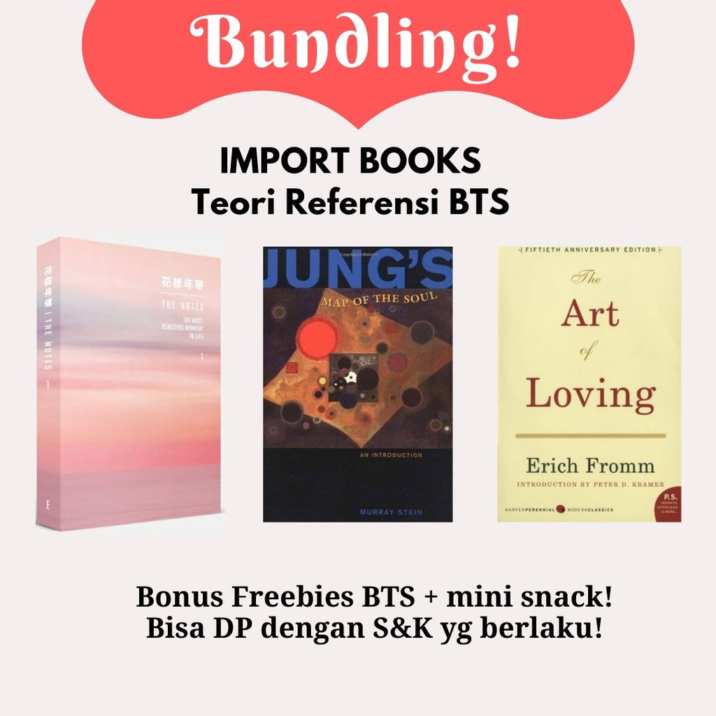 [DP PO] BUNDLING BTS HYYH Notes Book + Jung's Map of Soul + The Art of Loving - IMPORT + Bonus