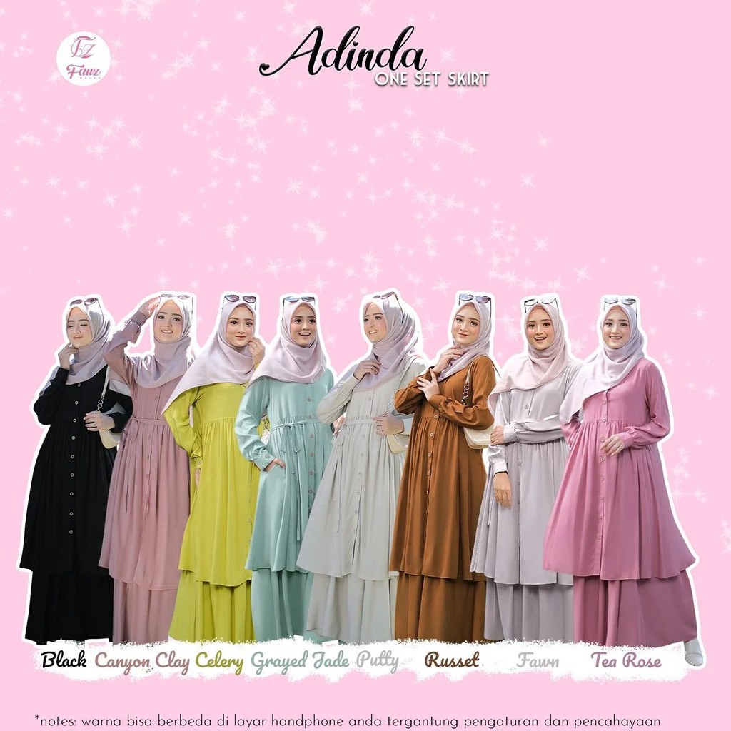 ADINDA DRESS SET SKIRT ORIGINAL BY FAUZ HIJAB