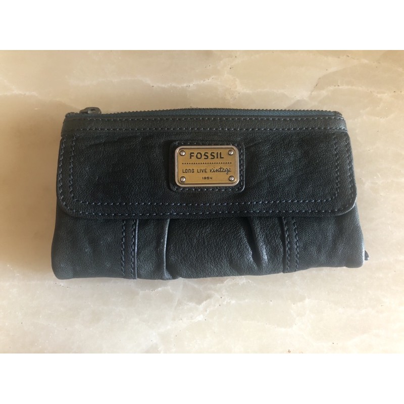 Fossil Emory Long Wallet Green (Preloved)