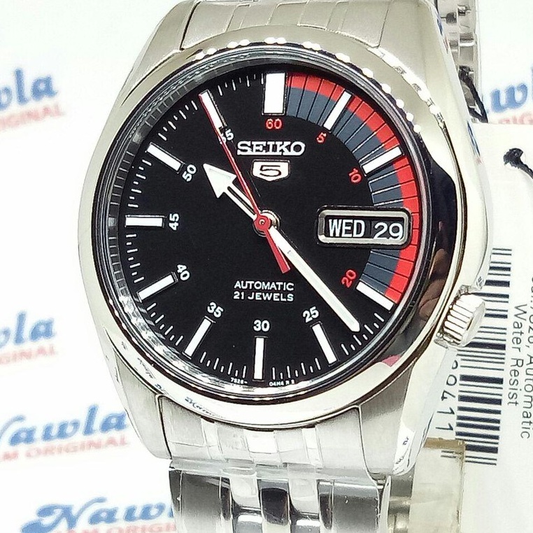 Seiko 5 Automatic SNK375k1 Black Dial - Jam Tangan Pria SNK375