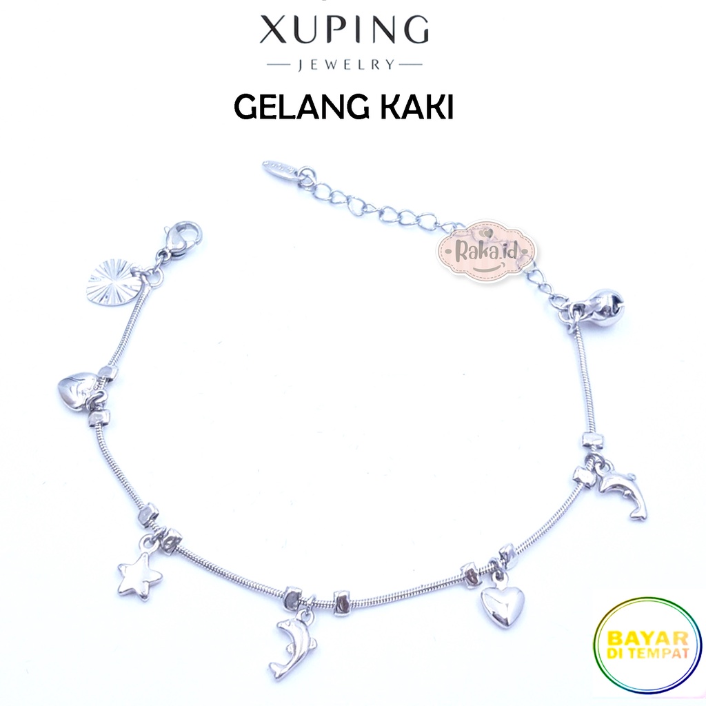 Raka Acc - Gelang Kaki Bintang Bintang Belut Xuping Perhiasan Wanita Menawan Lapis Emas 18k 256