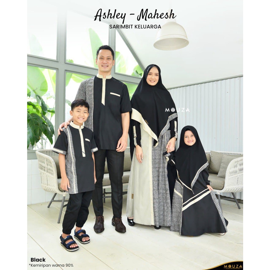 [Reiby] Sarimbit Mouza Seragam Keluarga Lebaran 2022 Katun Adem Ashley Mahesh by Mouza Indonesia