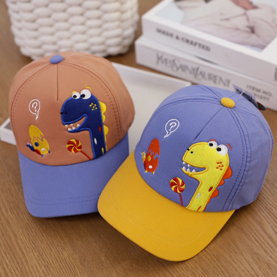 Topi anak usia 6-24 bulan import terbaru model karater Dino Lolipop