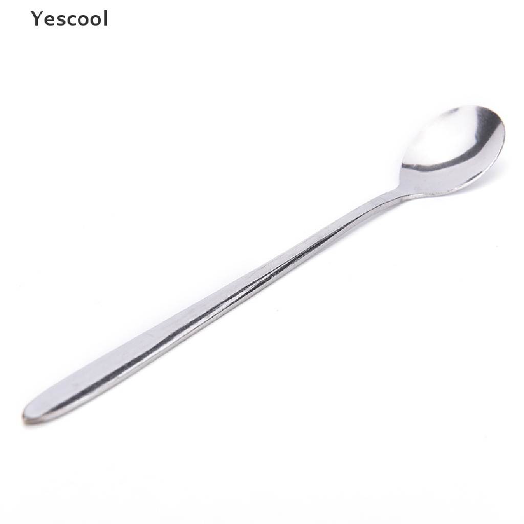 Yes Sendok Tehkopies Krim Gagang Panjang 16cm Bahan Stainless Steel