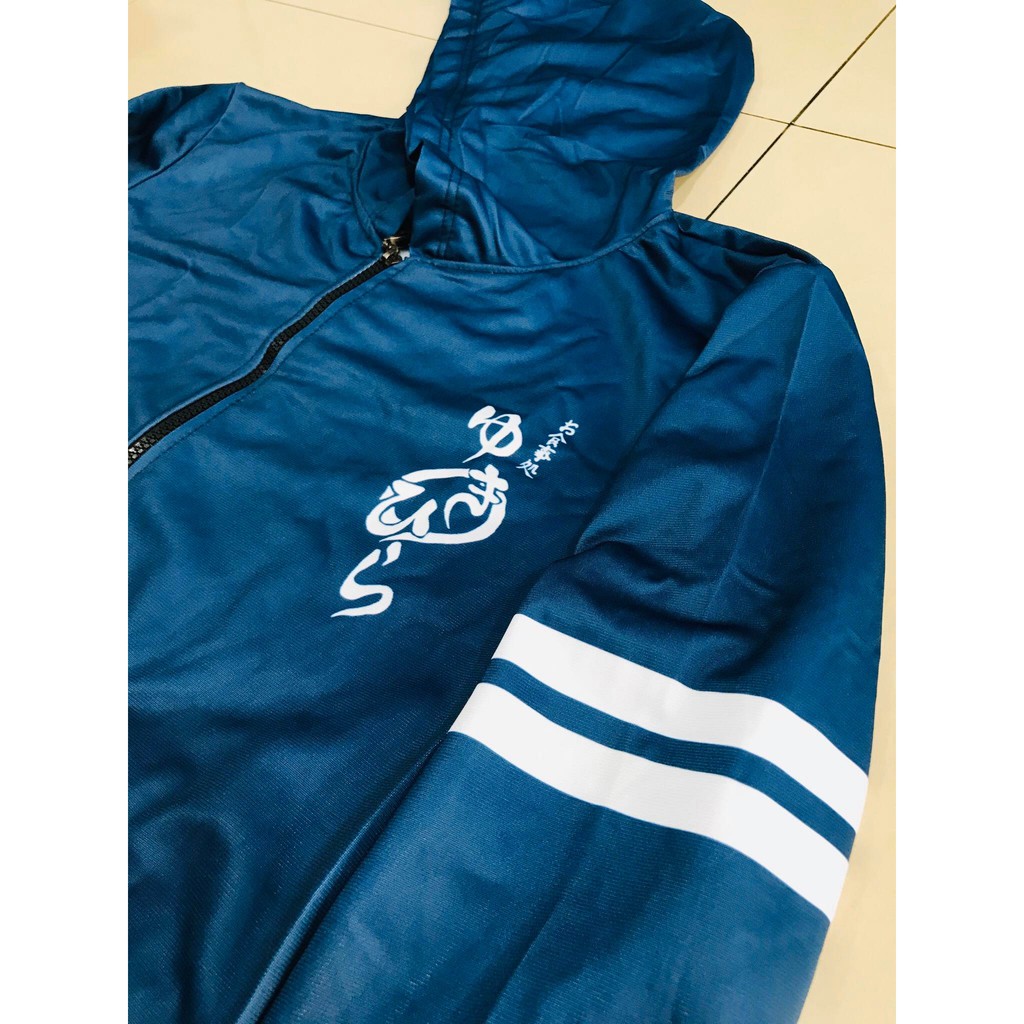 Jaket Shokugeki no Souma Navy Stripe Adidas poly