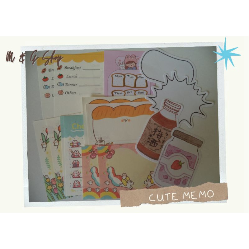 

Memo 20pc/Jurnal Kit/Sticky Note / bullet journal / cute memo / journalling