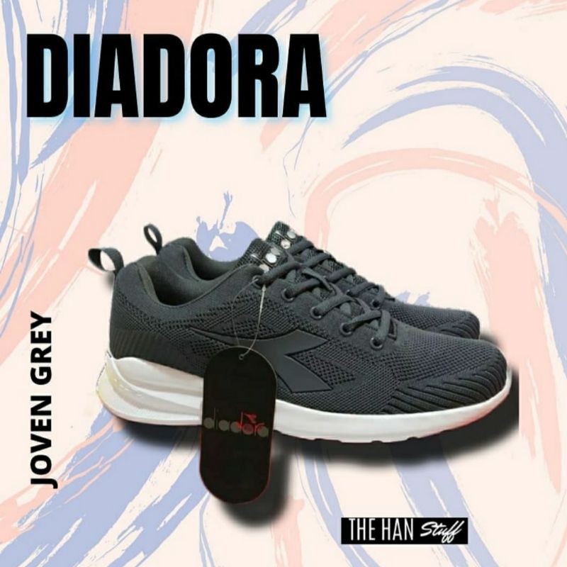 SEPATU DIADORA JOVEN GREY ORIGINAL 100%