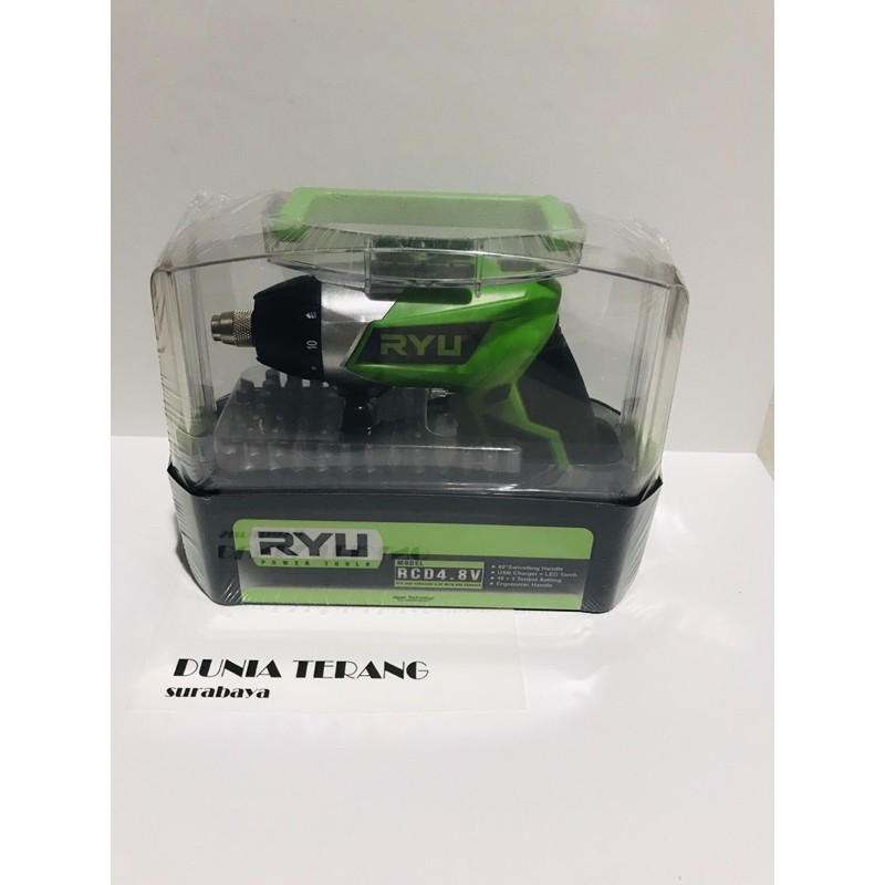 RYU RCD4.8V Cordless Screwdriver RCD 4.8V - Bor Obeng Listrik Mini