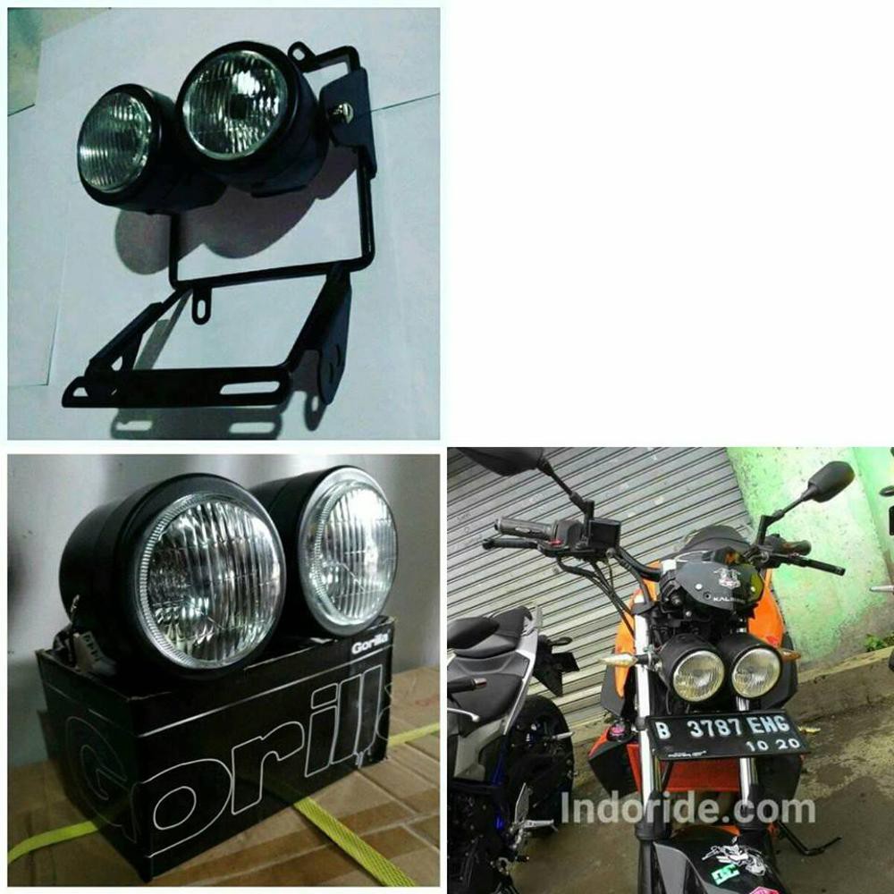 Braket Lampu Pesek CB150R Set Lampu Ganda Braket Pesek CB150R set Headlamp Double Highlight