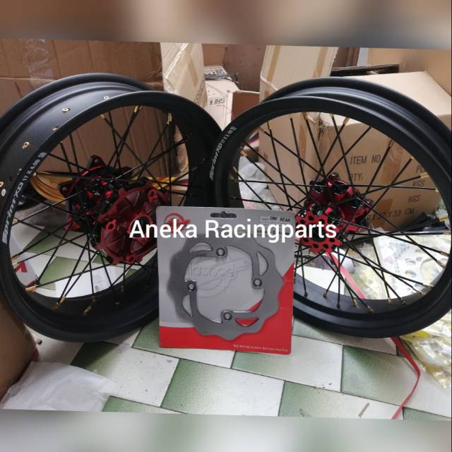 Velg crf supermoto 300 x 450 sprint xd satu set siap pakai / velak crf / pelak crf 150 supermoto