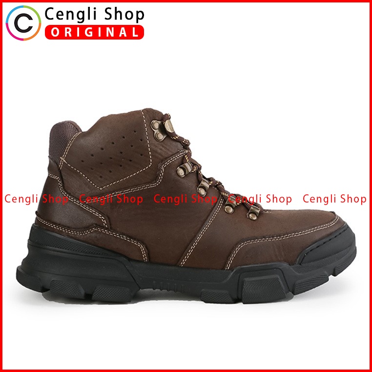 SEPATU BOOT CASUAL JIM JOKER PRIA ORIGINAL KULIT ASLI COKLAT JJ31