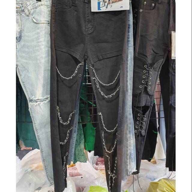 Celana Jeans Rantai S-XL