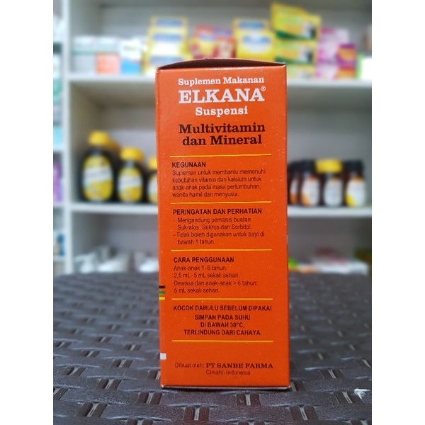 Elkana Suspensi Sirup 60ML / Suplemen Makanan / Multivitamin &amp; Mineral / Elkana