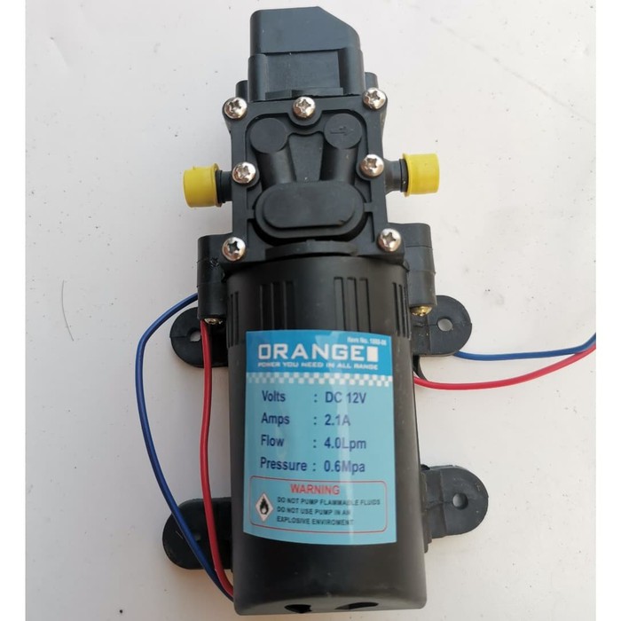 Dinamo Pompa Air ORANGE12 Volt DC Sprayer ELEKTRIK MINUM MODEL OSSEL New / Original