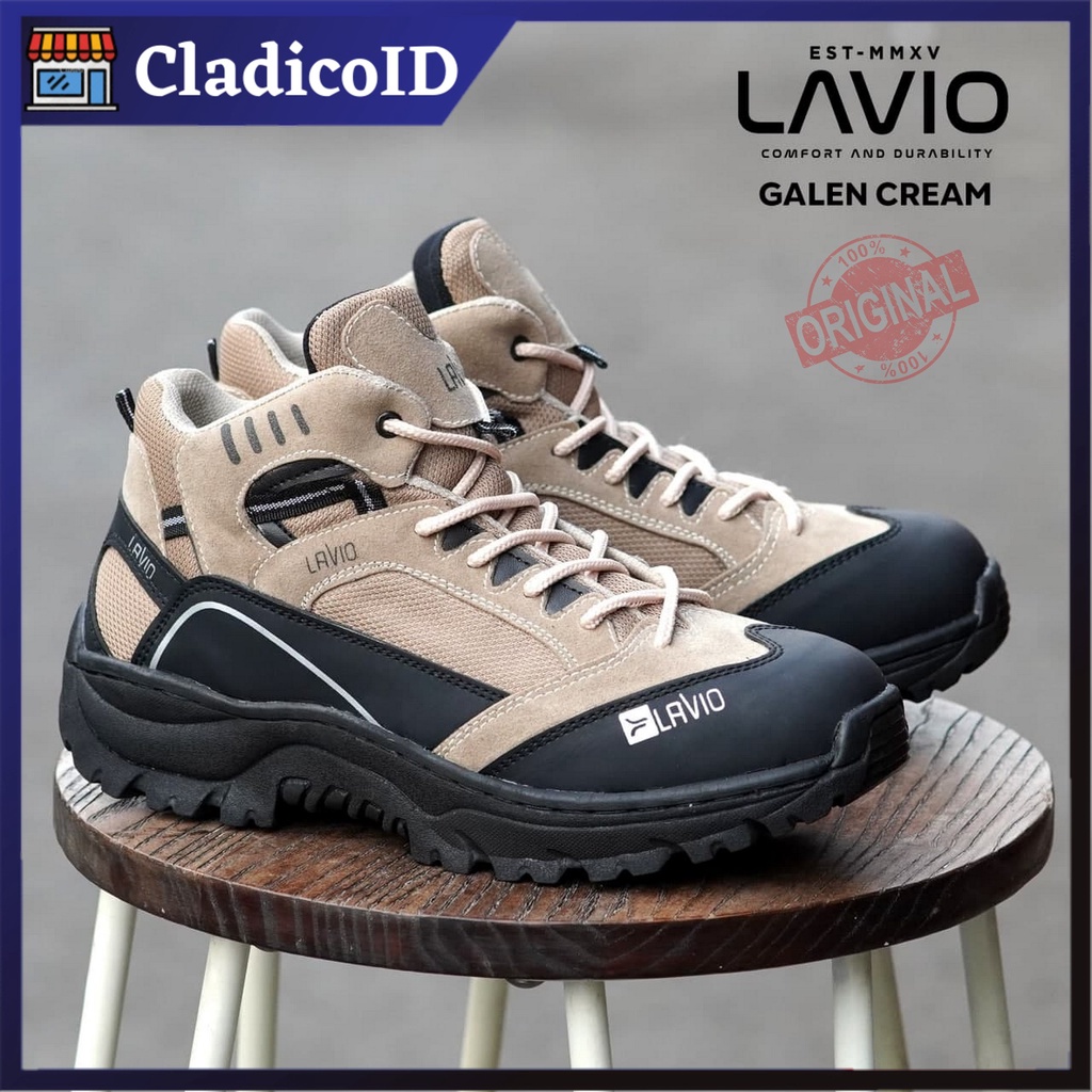 LAVIO Galen Best Seller Sepatu Pria Safety Shoes Ujung Besi High Quality Kerja Lapangan Proyek Mendaki Gunung Outdoor Sefty Boot Cowok