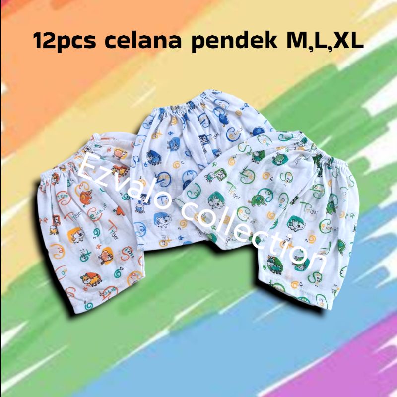 Celana pendek bayi 1 lusin Murah