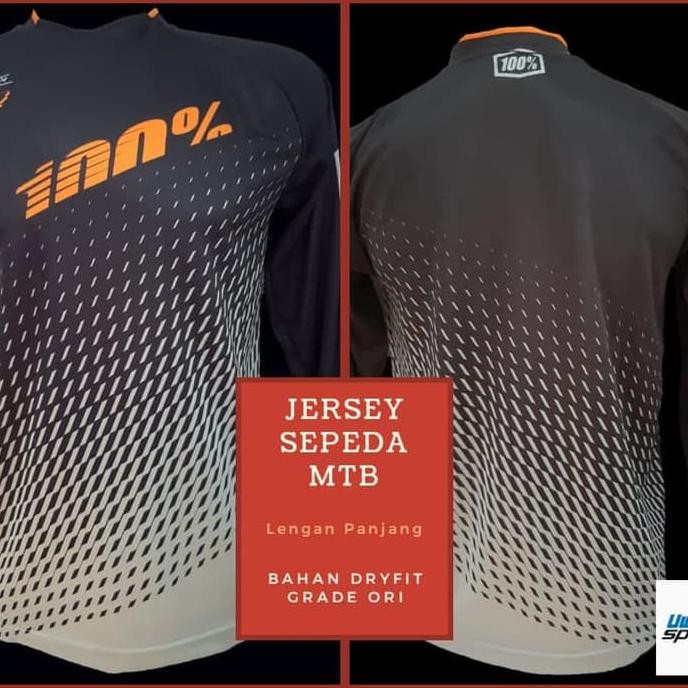 Jersey Sepeda Mtb Lengan Panjang - M Biru