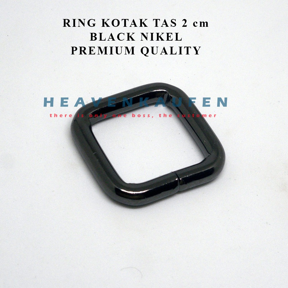 Ring Kotak Tas 2 cm Black Nikel Tebal 4,5 mm Premium Quality