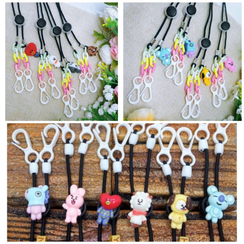Strap Masker Anak Rantai Karakter Bts Landyard Mask Kalung Masker Tali Masker