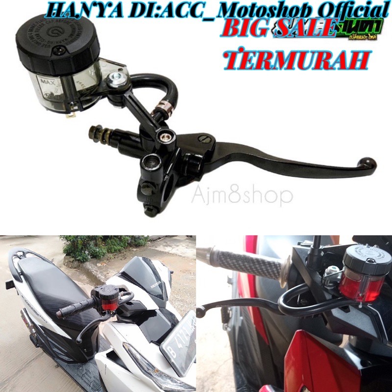 handle master rem kanan + tabung smoke bening aerox nmax pcx lexi fu vixion ninja byson beat scoopy