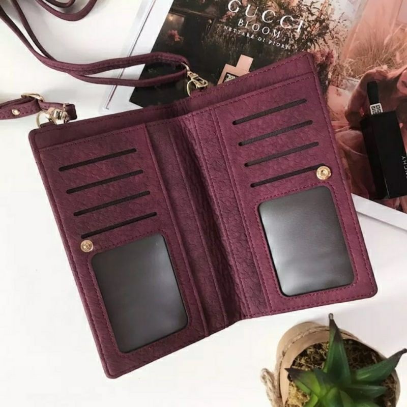 Arifirn Grape - 2in1 Dompet Lipat Wanita | Tas Selempang Wanita