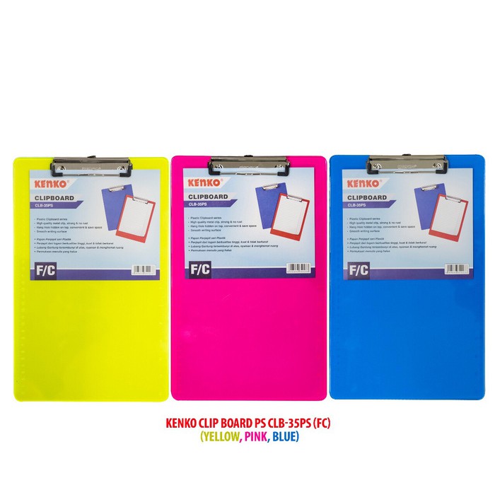 

Papan Ujian Folio Warna Transparan KENKO