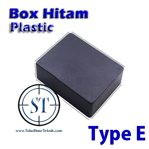 Box Hitam Plastik Type E 100x75x35 mm 10 X 7.5 X 3.5 Cm Box Casing Wadah Tempat Plastik Tebal Kotak Multifungsi