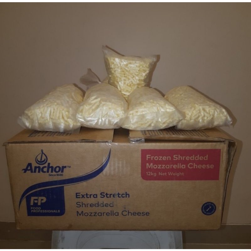 

Frozen Mozarella anchor shreeded 250gr repack